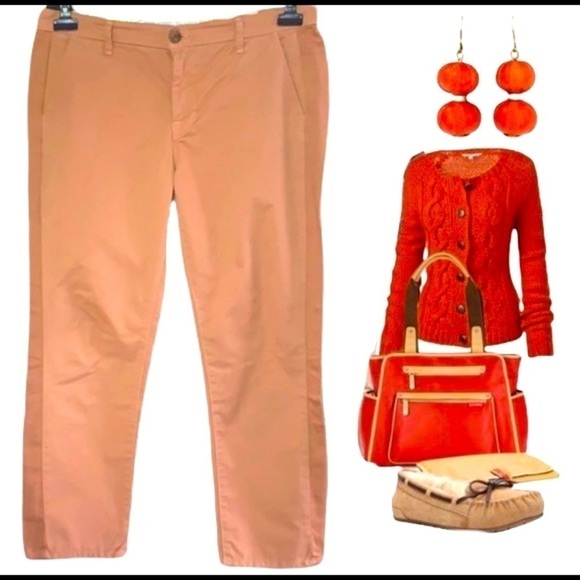 J Brand Avery 100% cotton Cropped Tuxedo Striped pants Size 30 - Picture 12 of 13